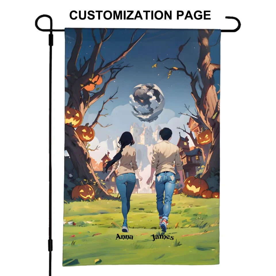 Personalized Garden Flag - Custom Halloween Style